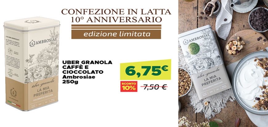 Offerta Uber Granola caffe e cioccolato